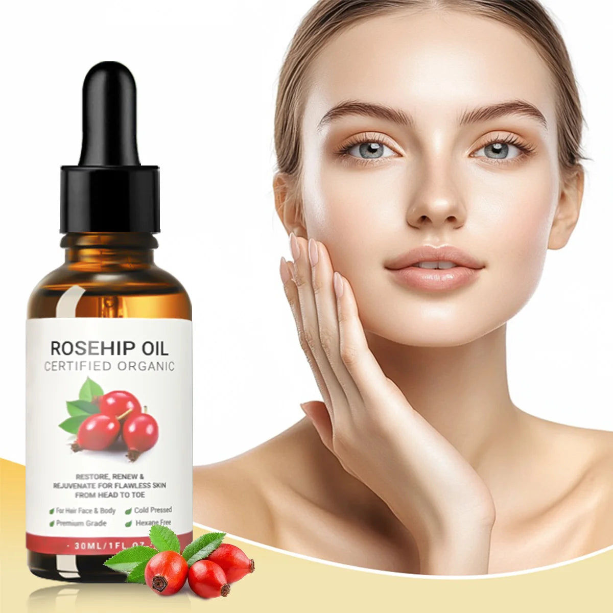 Rose Essential Oil – Multi-Use Moisturizing Oil for Face, Body, Hair & Massage | Naturally You Balance