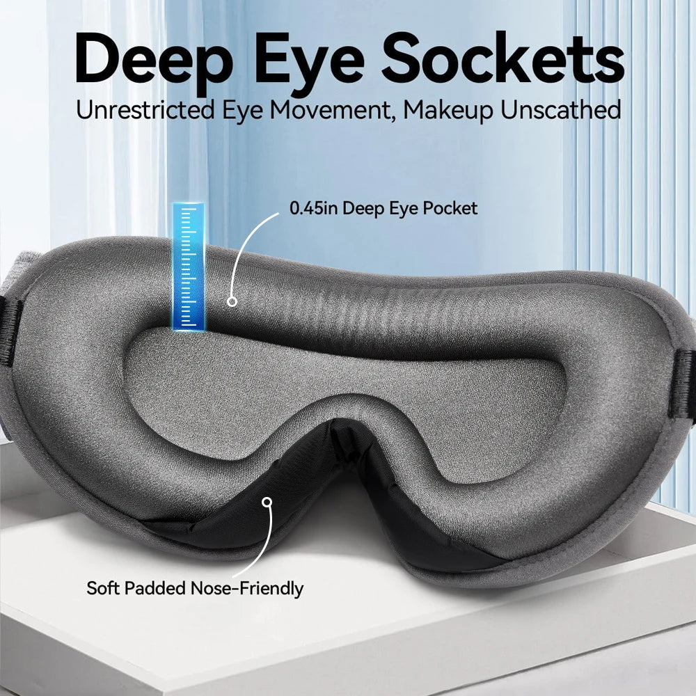 3D Soft Sleep Eye Mask – Breathable, Light-Blocking, Travel-Friendly | Naturally You Balance