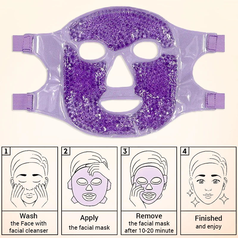 Reusable Hot & Cold Gel Face Mask – Puffiness, Eye Bags & Facial Swelling Relief | Naturally You Balance