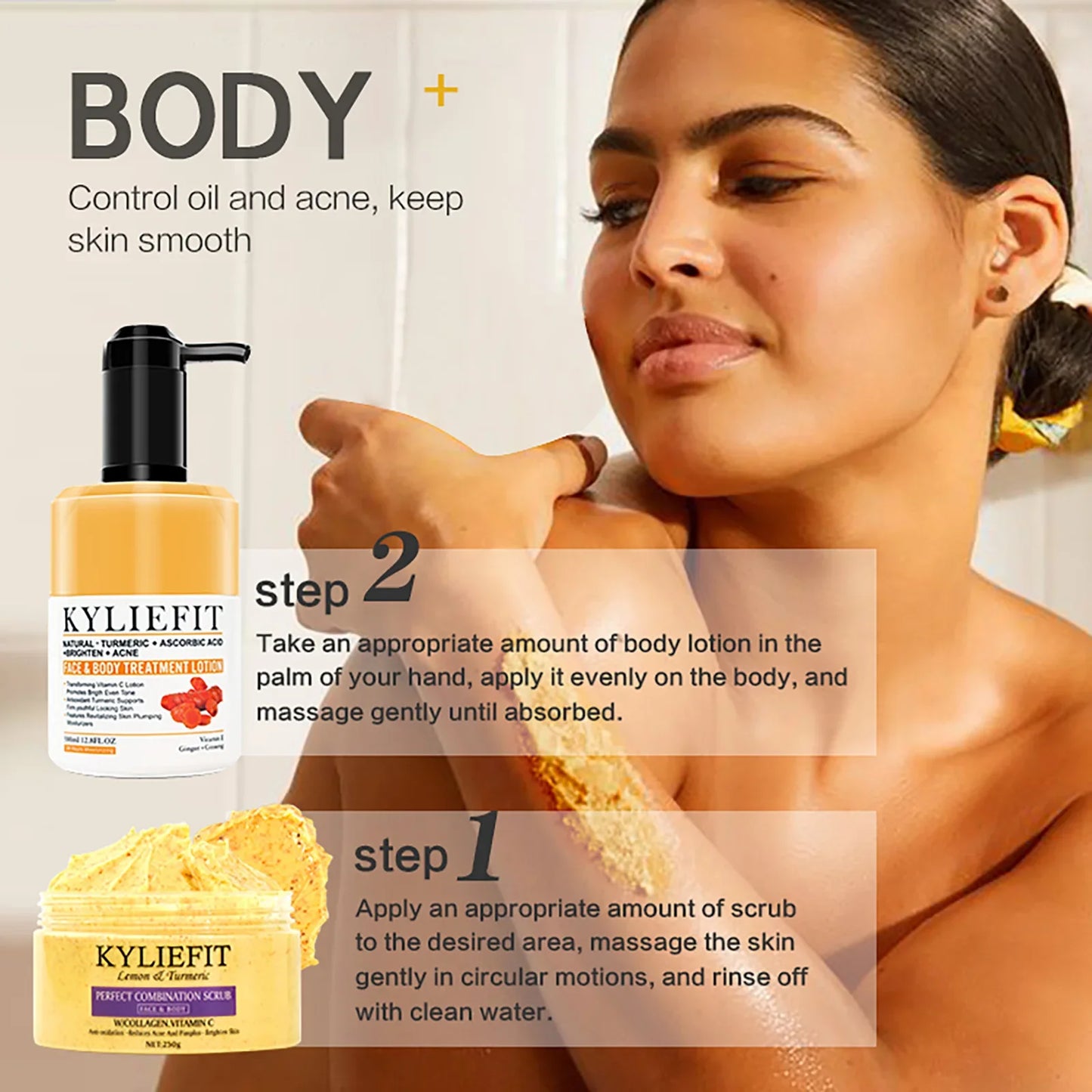 Organic Turmeric Skin Care Kit – Brightening, Hydrating, Exfoliating & Even Tone Solution | Naturally You Balance