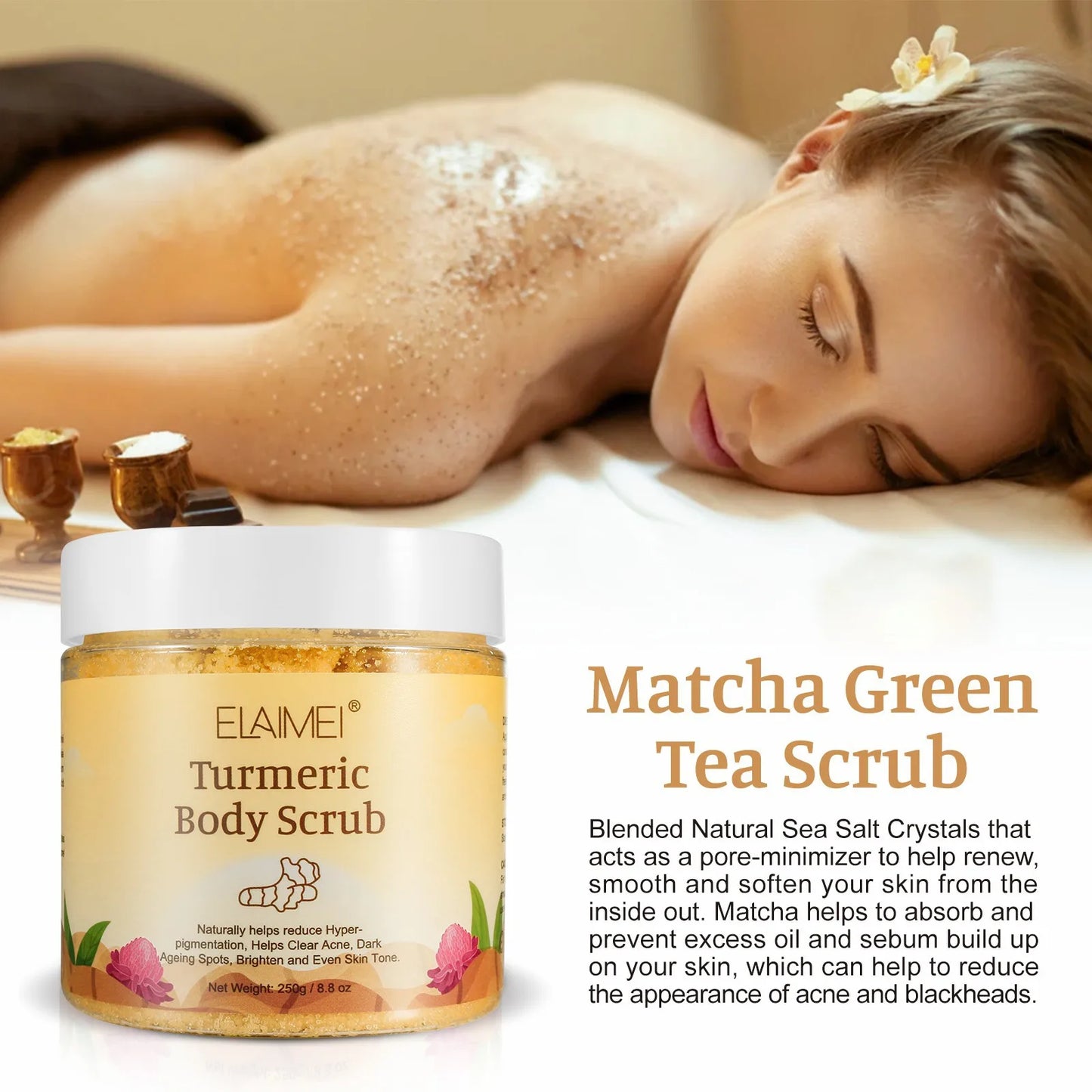 Matcha & Turmeric Body Scrub – Brightening & Acne-Fighting Natural Exfoliator | Naturally You Balance
