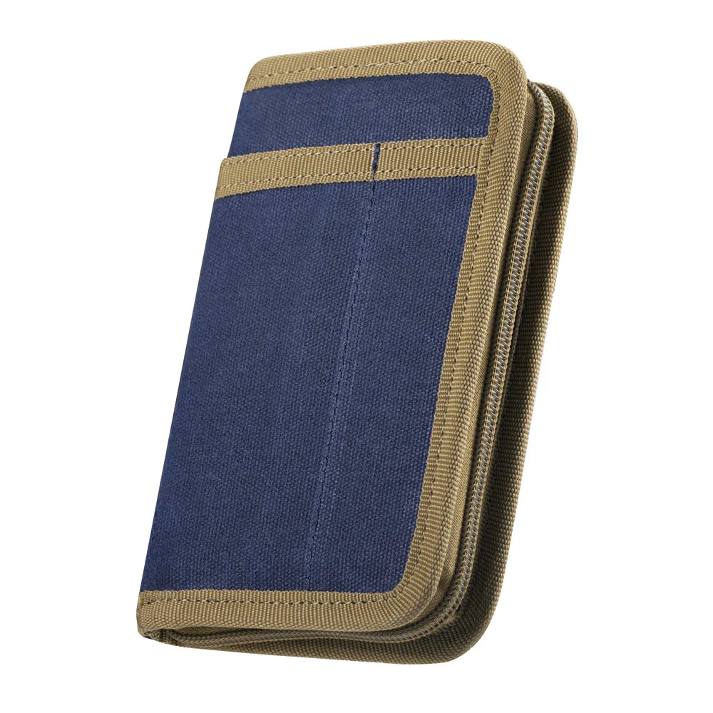 Canvas Pocket Journal Cover – Zippered Organizer for Notebook, Passport, Pens & Travel Gear | Naturally You Balance
