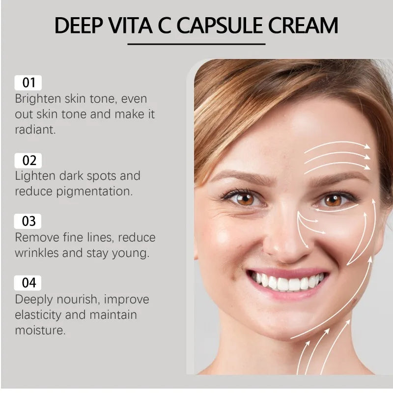 Deep Vita C Collagen Cream for Face – Vitamin C & Niacinamide Moisturizer
