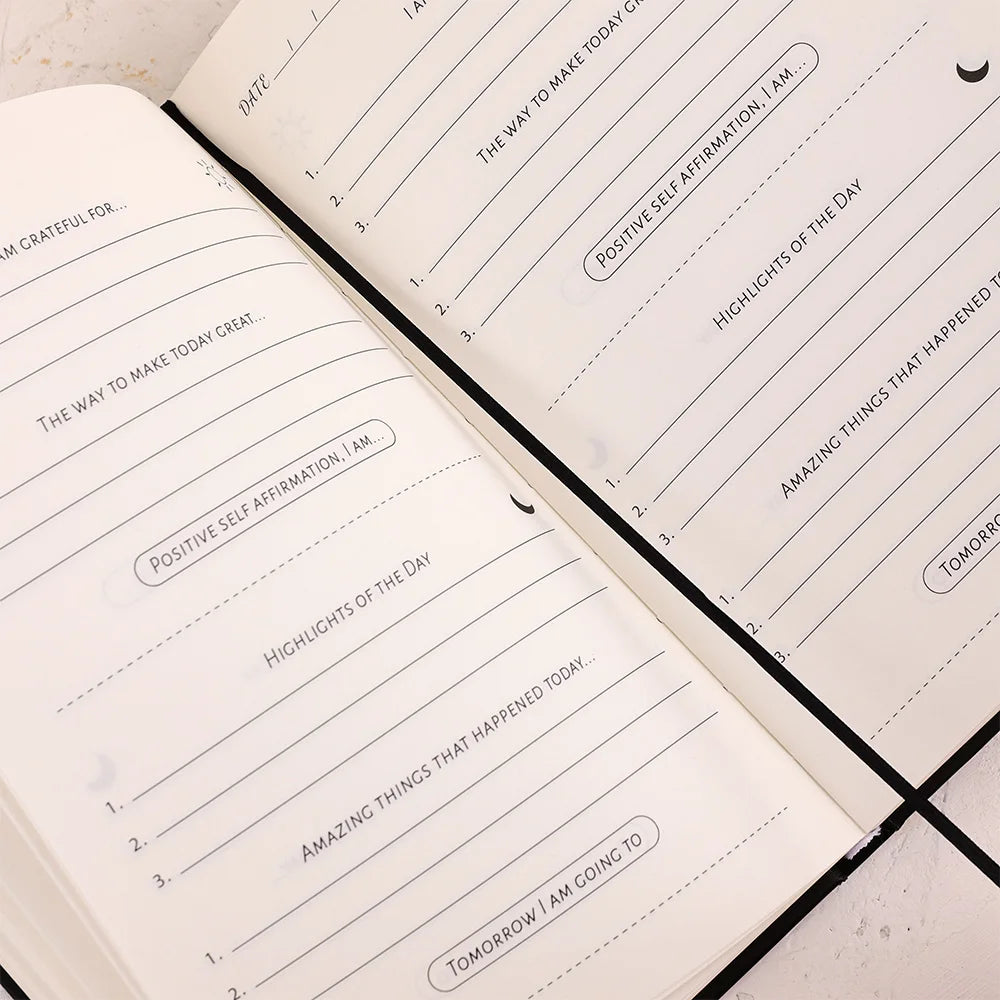 Daily Gratitude Journal – Undated 5-Minute Reflection & Empowerment Planner with Affirmations | Naturally You Balance