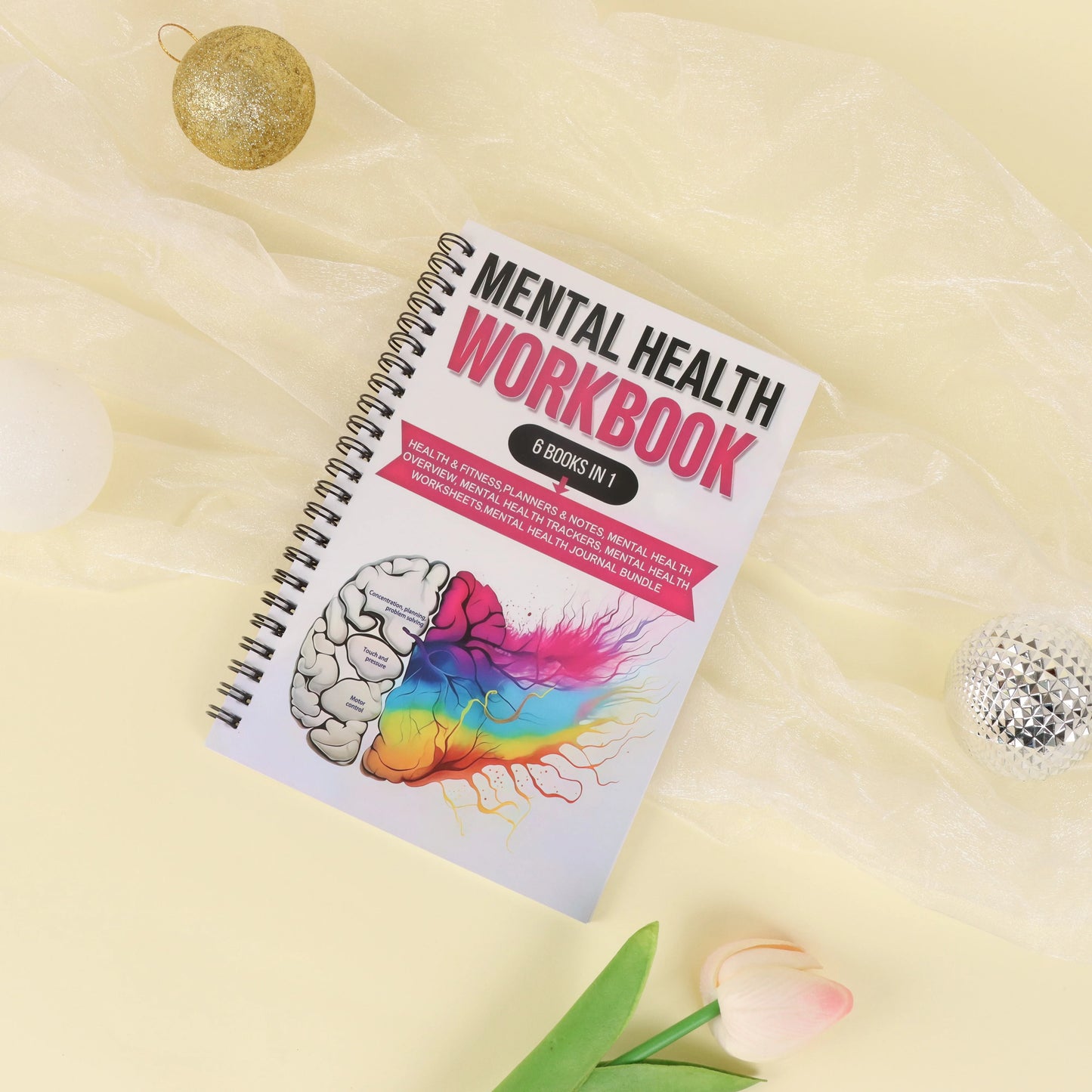 A5 Daily Mental Health Journal – Self-Care Workbook with Mood Tracker, Relaxation & Reflection Tools | Naturally You Balance