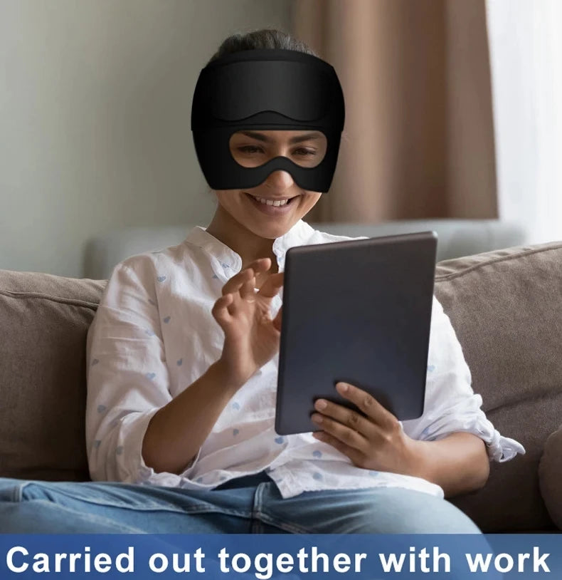 2PCS Gel Ice Cap and Eye Mask Set for Migraine, Puffy Eyes, and Cold Therapy