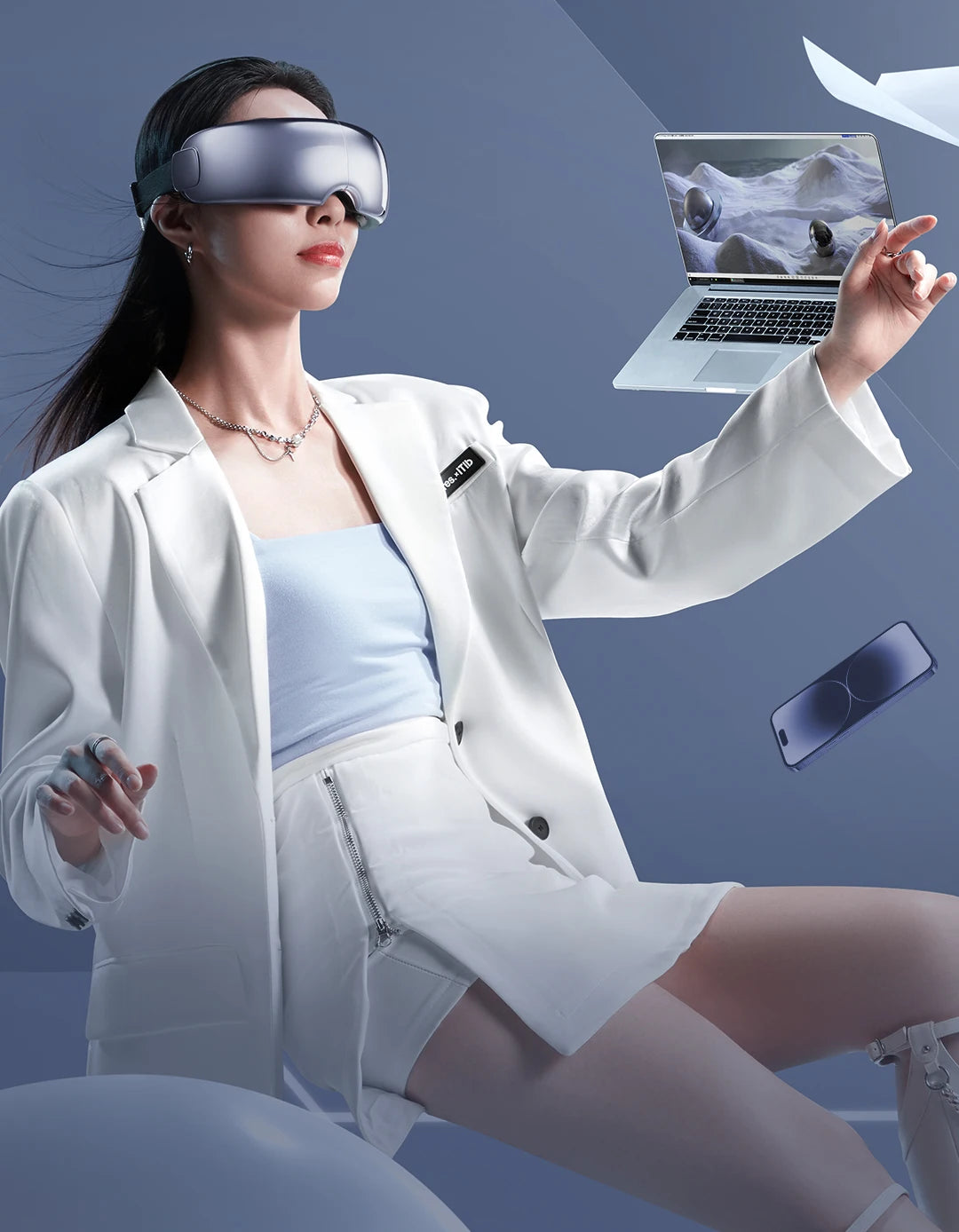 2025 Smart Eye Massager with Vibration, Air Pressure, Heat & Bluetooth Music