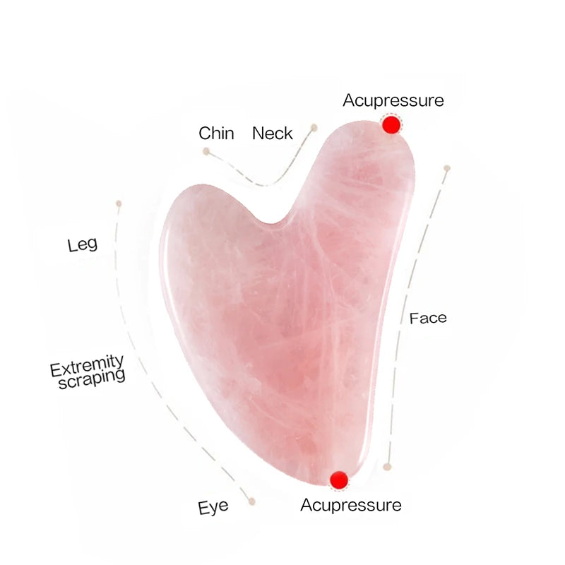 Rose Gua Sha Massage Tool – Sculpting Facial & Neck Scraper for Glowing Skin | Naturally You Balance