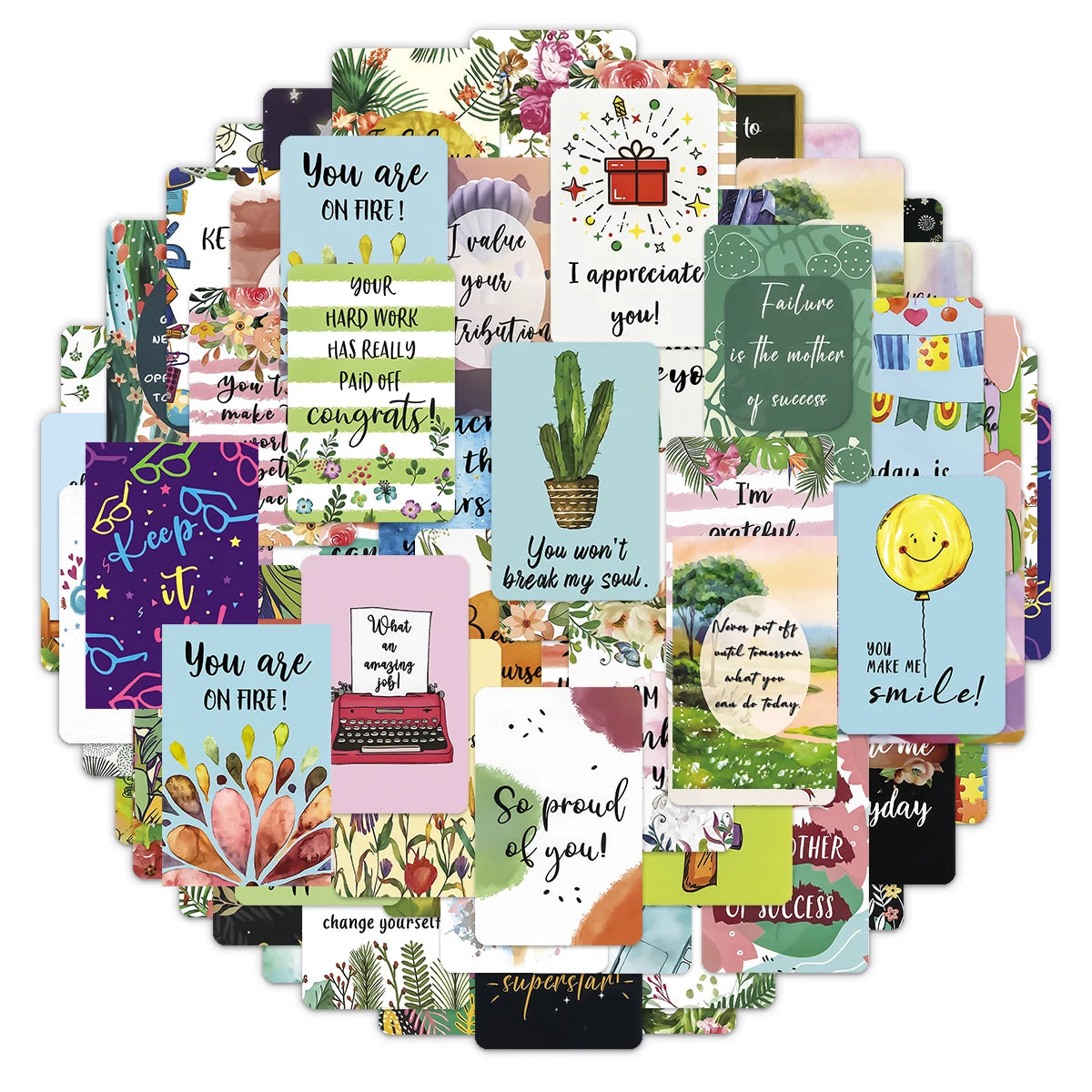 72 Affirmation Cards – Inspirational Daily Notes for Women, Men & Kids, Ideal for Lunchboxes, Journals & Gifts | Naturally You Balance