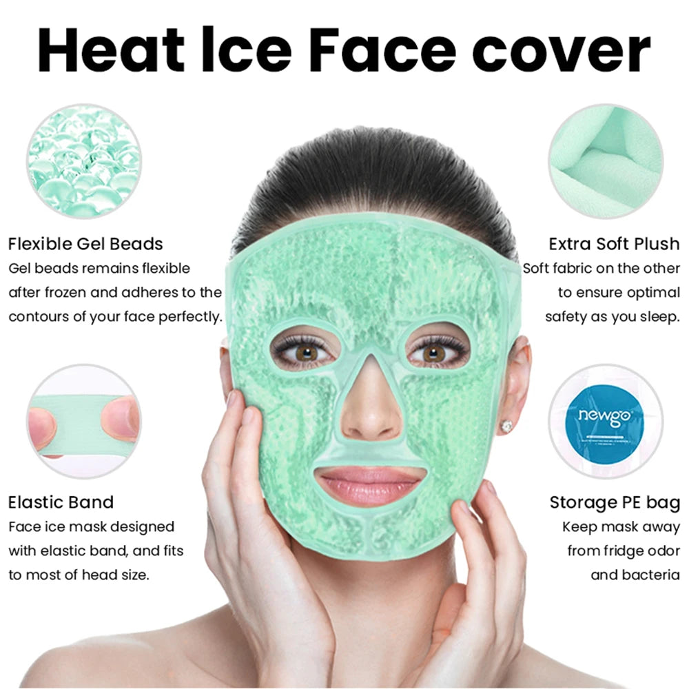 Reusable Hot & Cold Gel Face Mask – Puffiness, Eye Bags & Facial Swelling Relief | Naturally You Balance