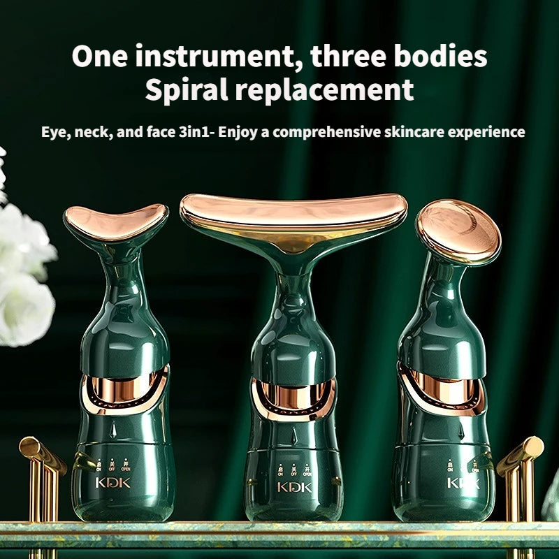 3-in-1 Face Massager – Microcurrent Anti-Aging Tool for Facial, Neck & Eye Rejuvenation | Naturally You Balance