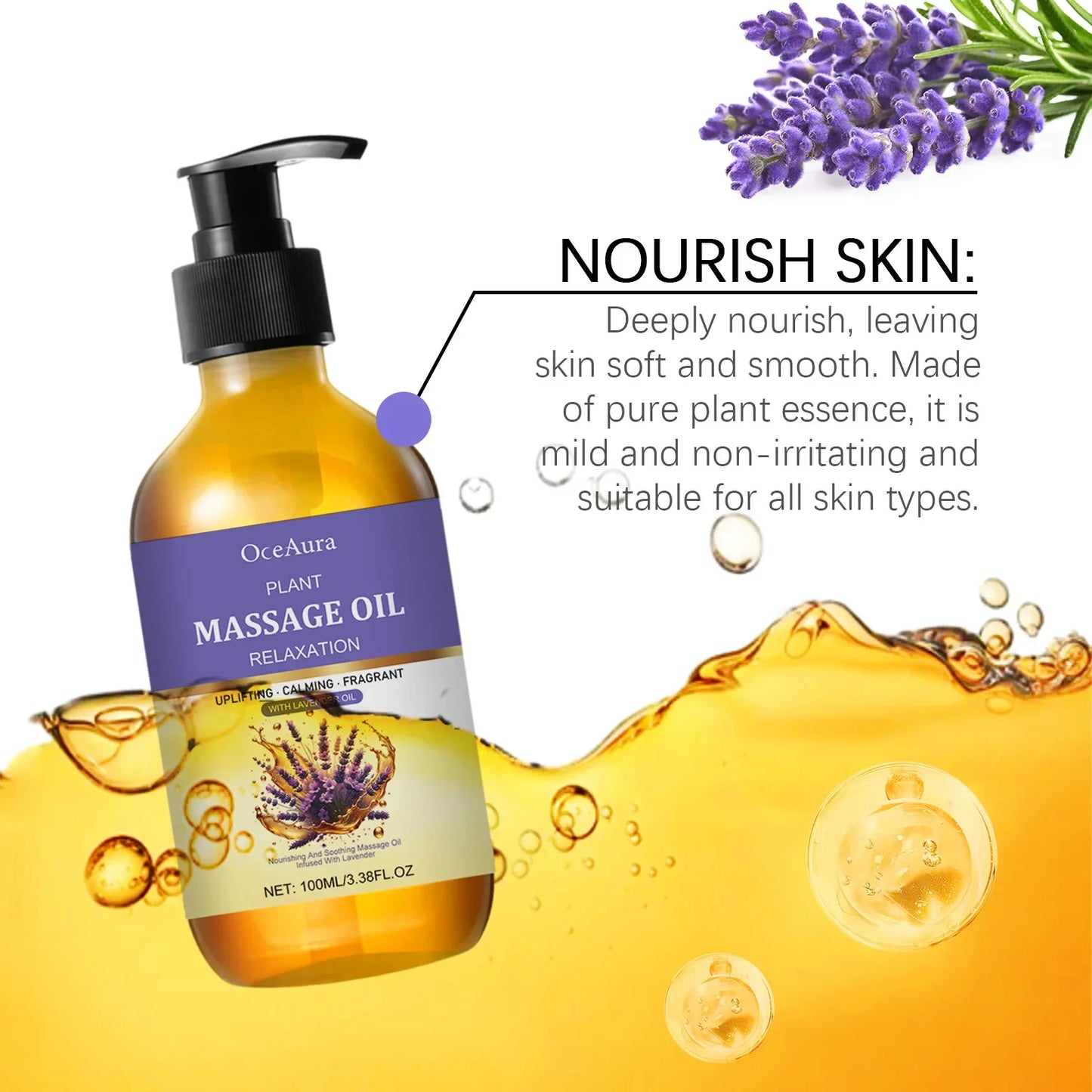 Lavender Essential Oil – Calming 60ml Massage & Sleep Essence | Naturally You Balance