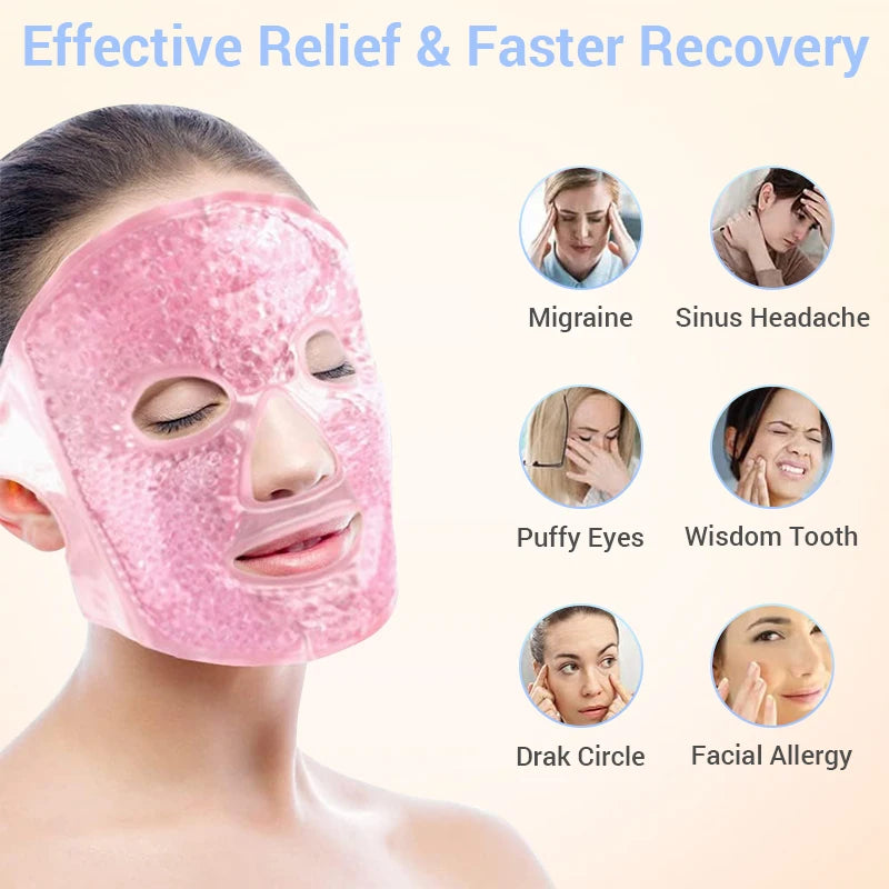 Reusable Hot & Cold Gel Face Mask – Puffiness, Eye Bags & Facial Swelling Relief | Naturally You Balance