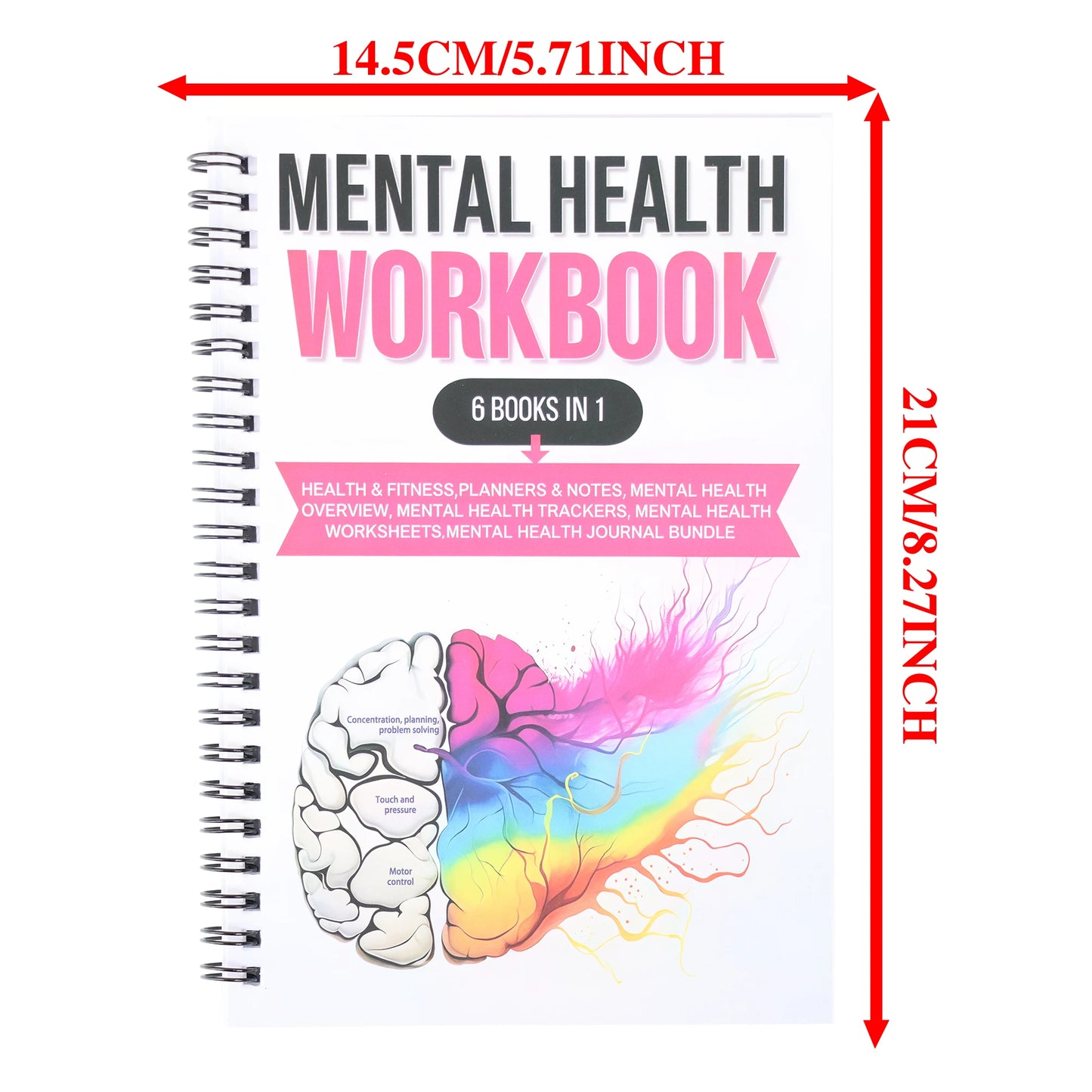 A5 Daily Mental Health Journal – Self-Care Workbook with Mood Tracker, Relaxation & Reflection Tools | Naturally You Balance