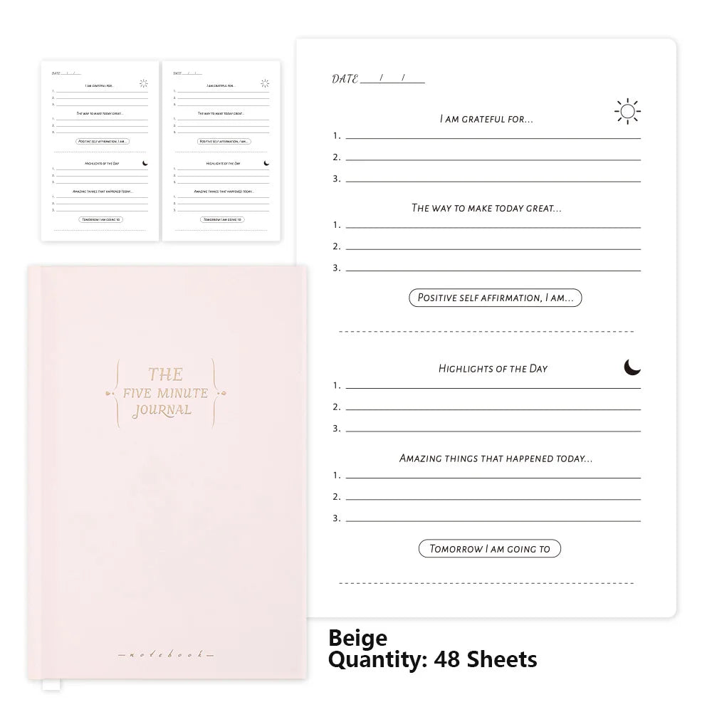 Daily Gratitude Journal – 5-Minute Reflection & Affirmation Planner