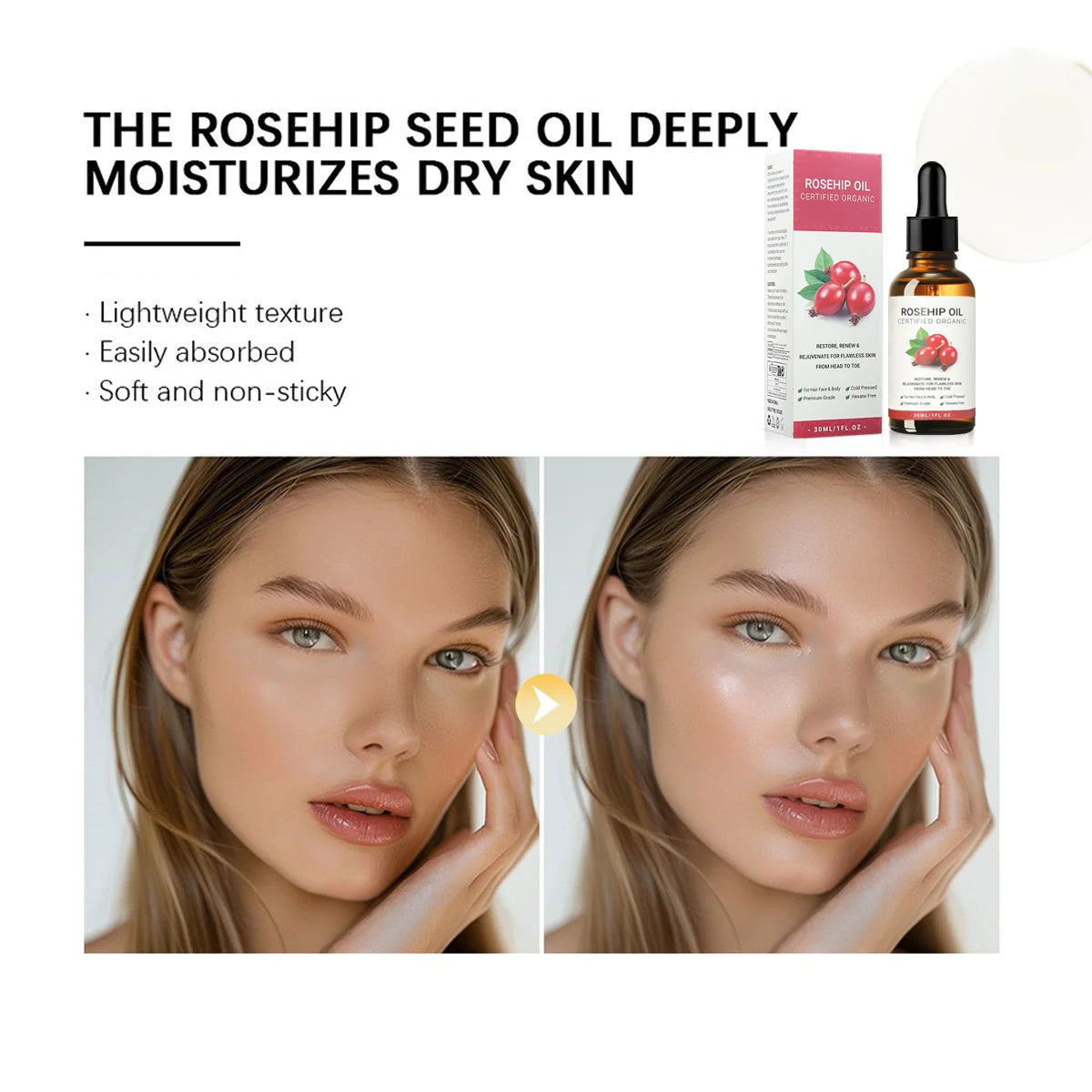 Rose Essential Oil – Multi-Use Moisturizing Oil for Face, Body, Hair & Massage | Naturally You Balance
