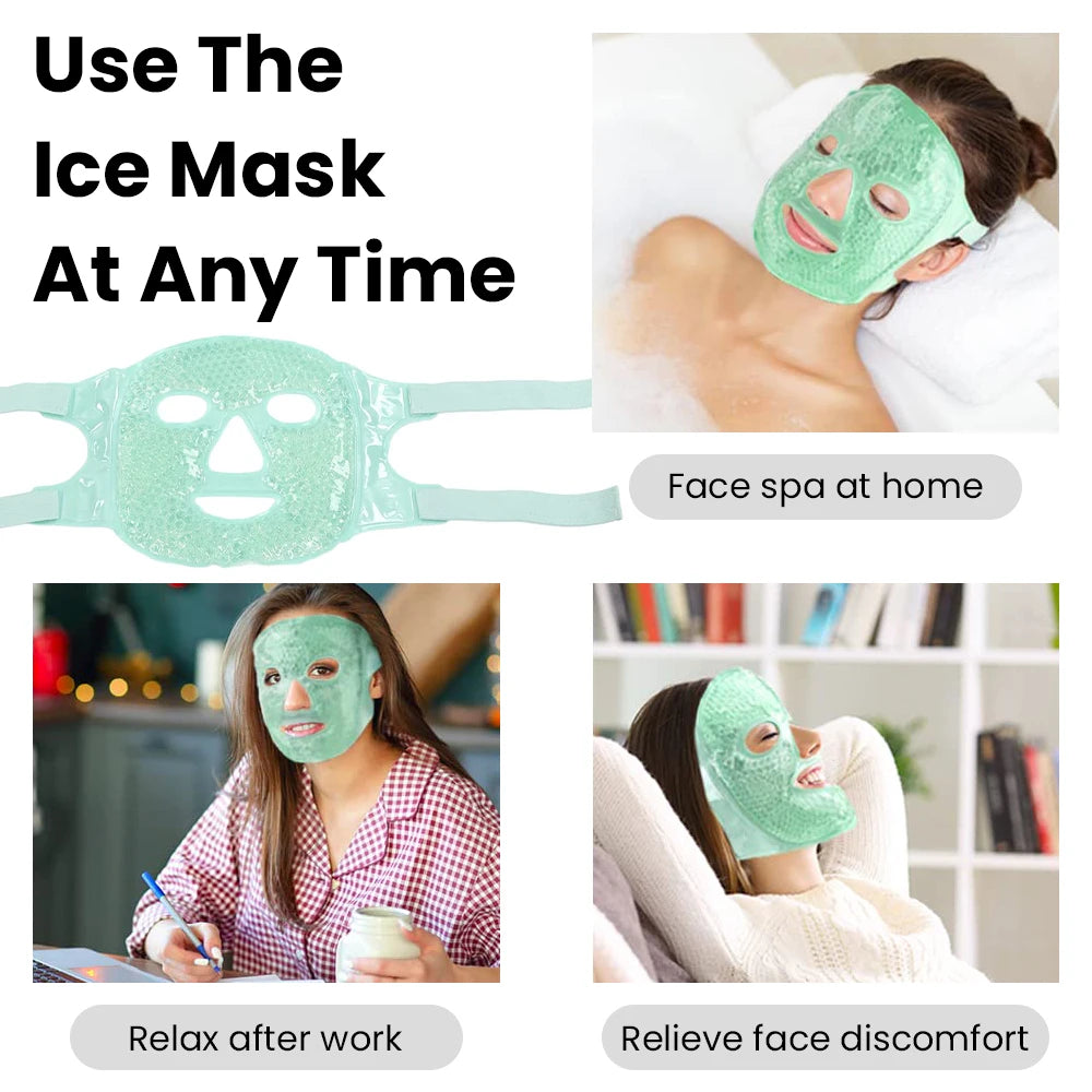 Reusable Hot & Cold Gel Face Mask – Puffiness, Eye Bags & Facial Swelling Relief | Naturally You Balance