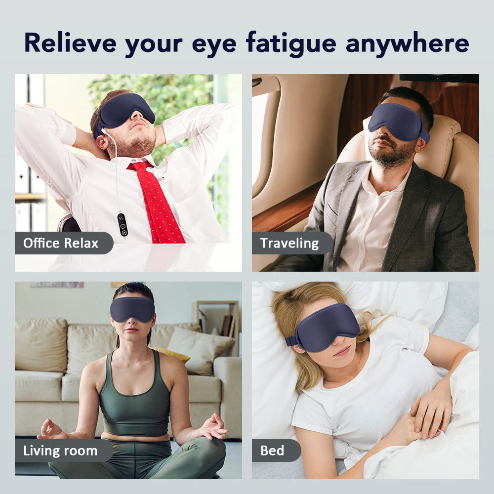 Electric Heated Eye Mask with Hot Compress for Eye Strain & Dark Circles