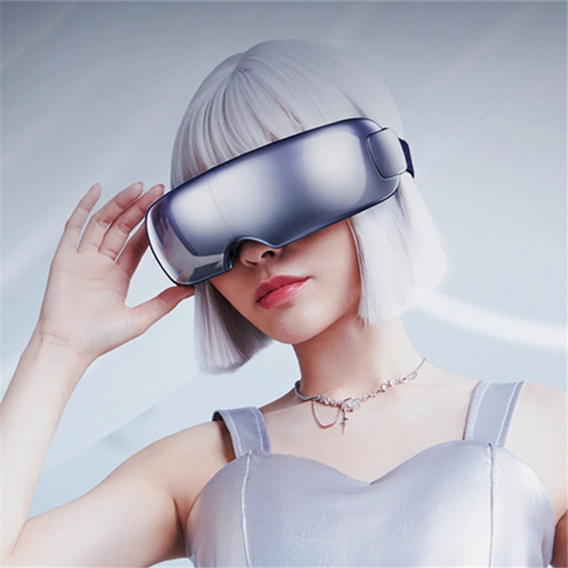 2025 Smart Eye Massager with Vibration, Air Pressure, Heat & Bluetooth Music
