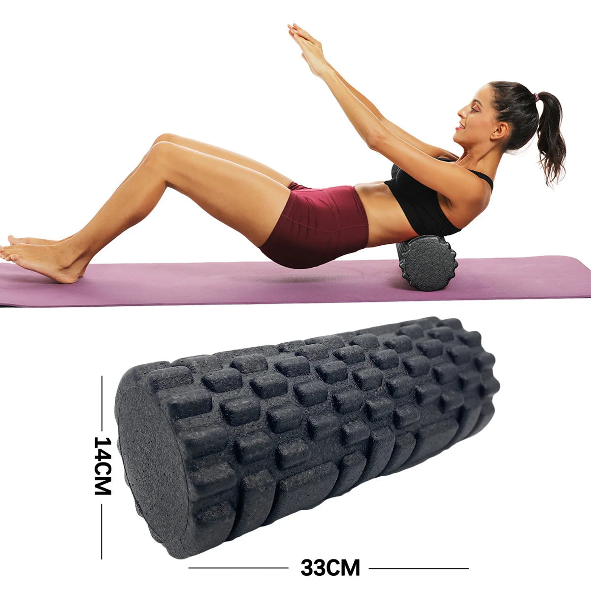33cm Fitness Foam Roller – Muscle Massage & Recovery Tool
Compact | Deep Tissue Relief | EPP Foam | Yoga & Gym Friendly