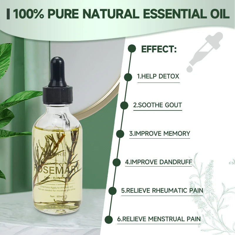 AFCARE Essential Oil – 60ml Lavender, Tea Tree & Rosemary Blend for Massage, Diffuser & Skincare