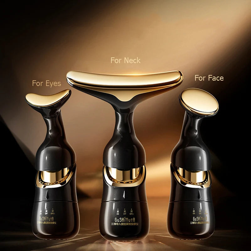 3-in-1 EMS Face Lifting Device – Skin Tightening Massager for Face, Neck & Eyes | Naturally You Balance