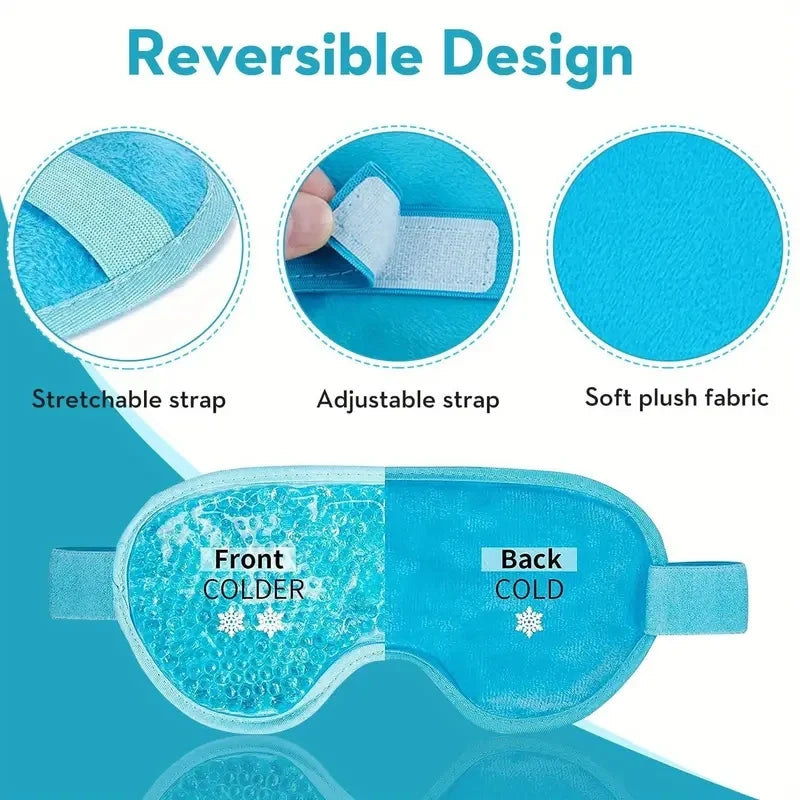 Reusable Cooling Eye Mask – Cold Gel Therapy for Puffy Eyes, Migraines & Eye Strain Relief | Naturally You Balance