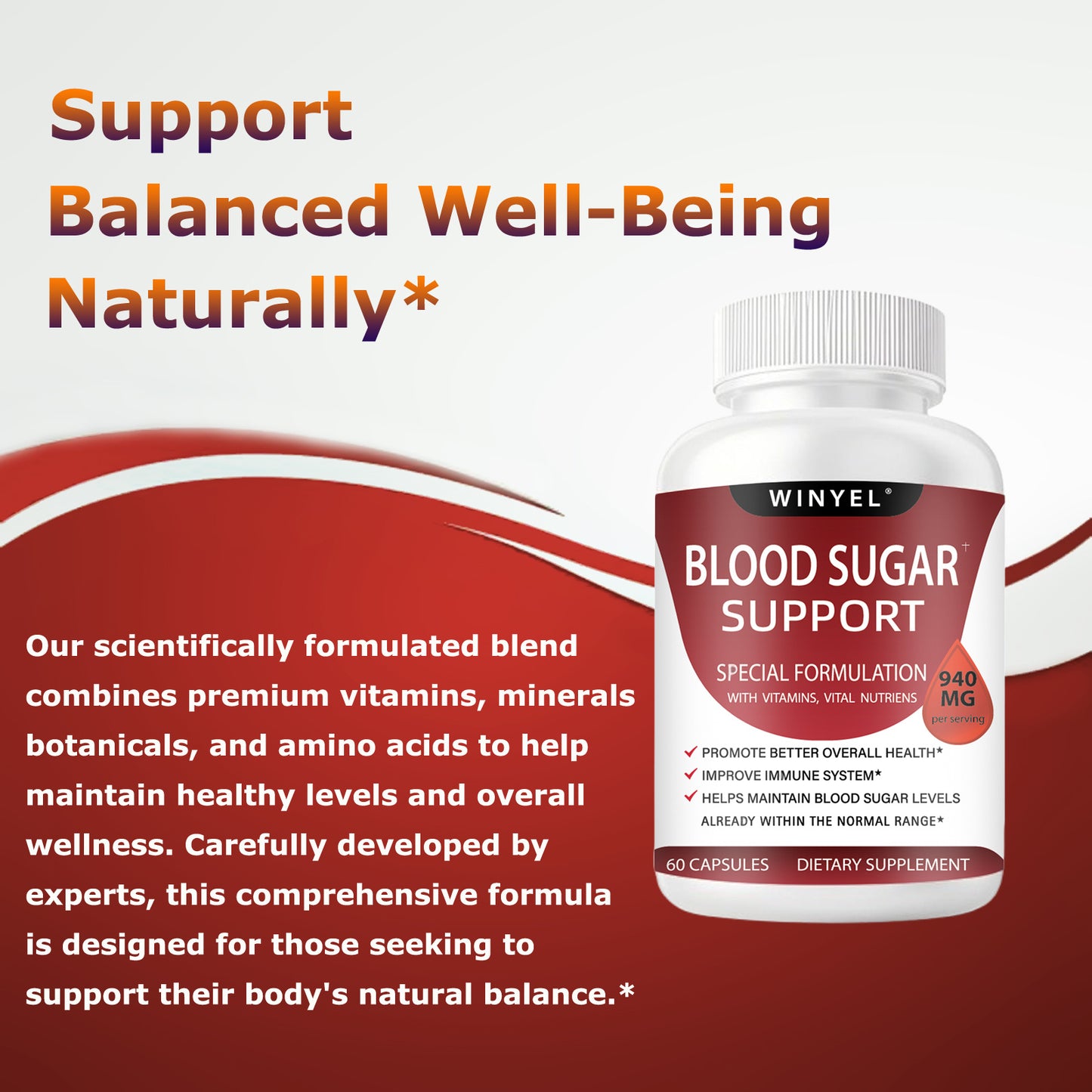 Blood Sugar Complex – Cinnamon, Bitter Melon & Chromium
Supports healthy blood sugar levels & energy balance – 60 capsules.