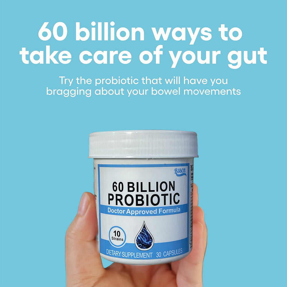 Probiotics 60 Billion CFU + Organic Prebiotics
Digestive & immune support for gas, bloating & gut balance.