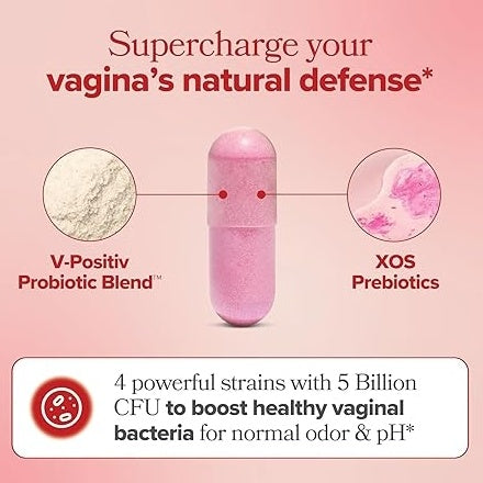 Vaginal Probiotics – pH, Odor & Flora Balance
60-count vegan formula with Lactobacillus + prebiotics for women’s wellness.