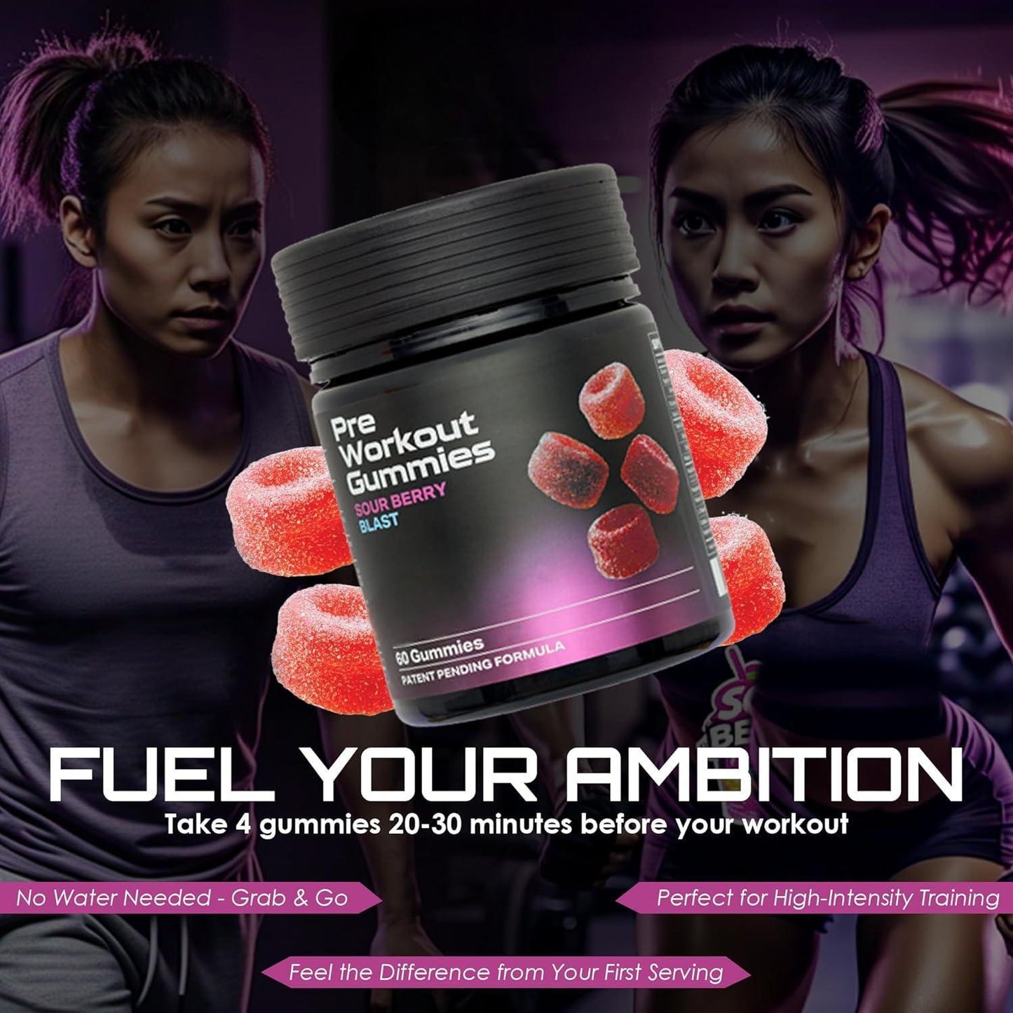 Pre-Workout Gummies – Energy, Focus & Endurance
Vegan performance gummies for gym, stamina & mental clarity.