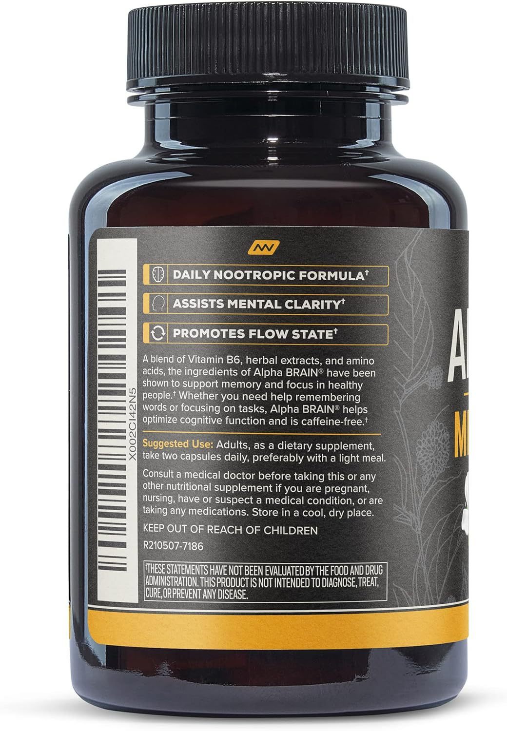 Alpha Brain Capsules – Nootropic Focus & Clarity
Vegan formula with bacopa & alpha-GPC for cognitive support.