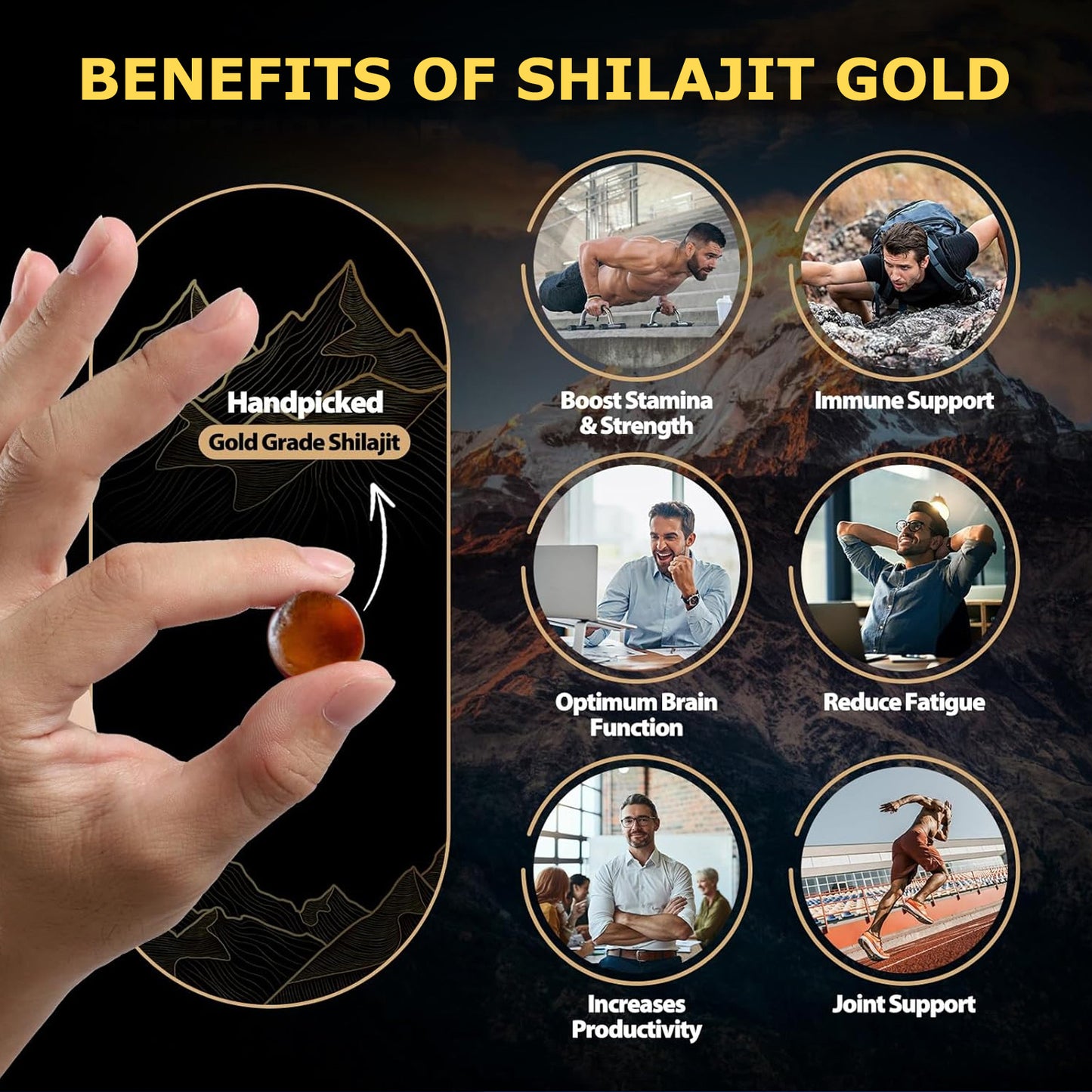 Shilajit Gummies – Energy, Hormone & Mineral Support
Vegan gummies with 85+ trace minerals, ashwagandha & gokshura.