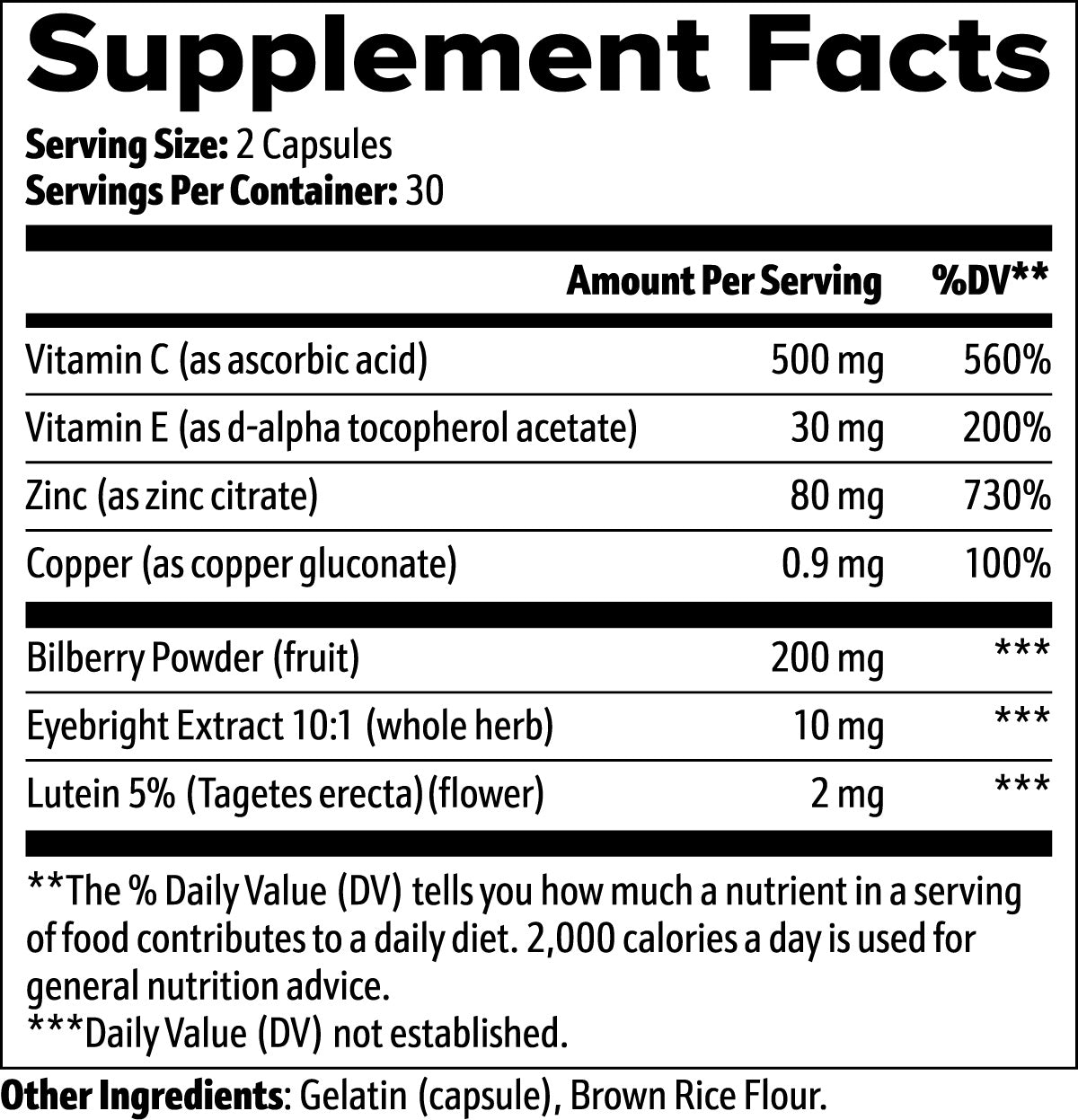 Vision Support – Eye Clarity & Night Vision
Vegan supplement with lutein & antioxidants for healthy vision support.