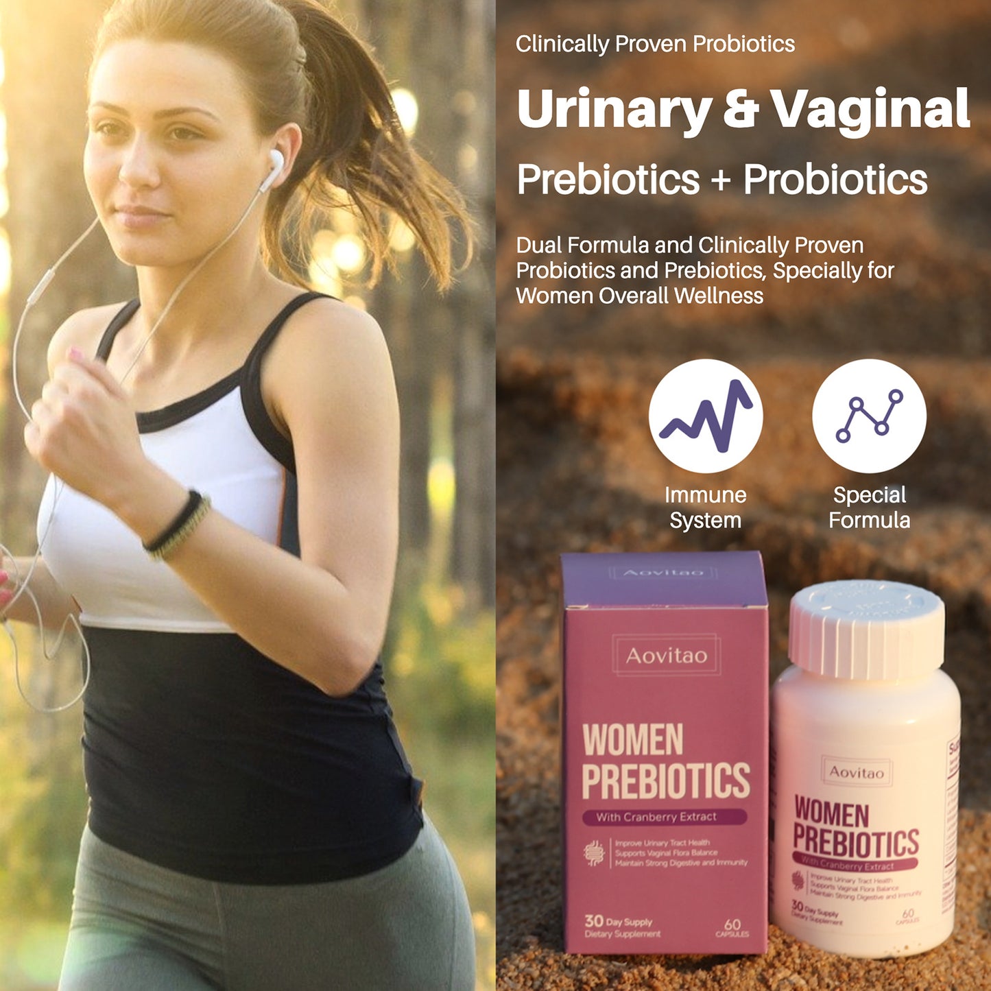 Women’s Vaginal Probiotic – 60 Billion CFU
Supports pH balance, urinary tract & digestive wellness.