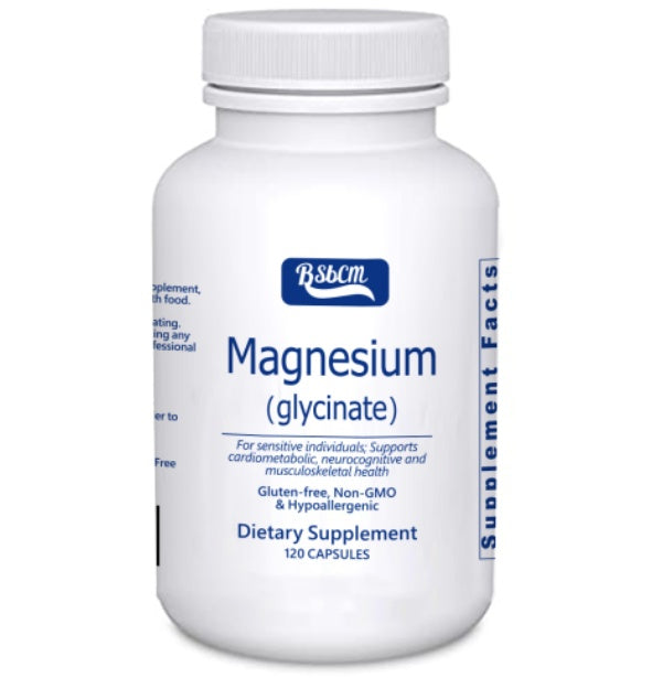 Magnesium Glycinate – Stress, Sleep, Heart & Muscle Support
120 gentle vegan capsules to promote calm, recovery & wellness.
