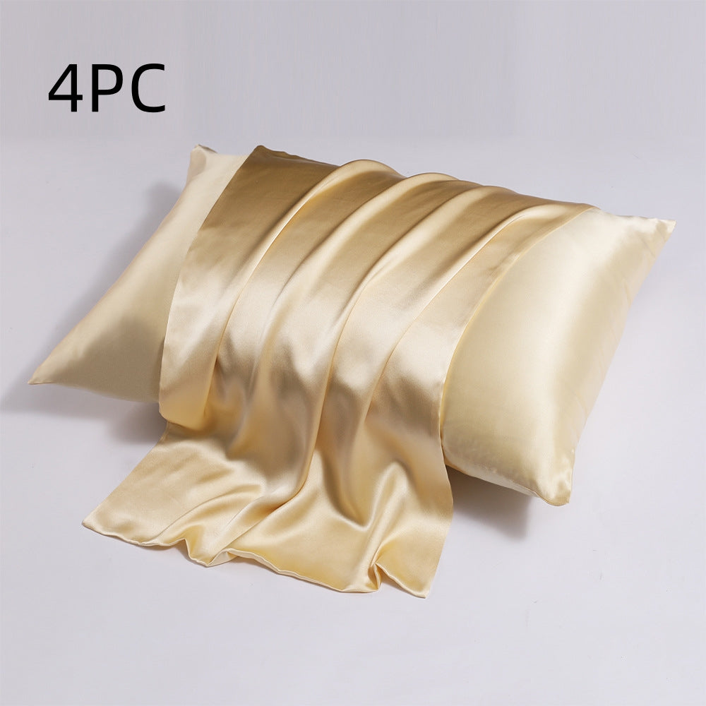 Zipper Silk Double-sided Pillowcase Household  (2)