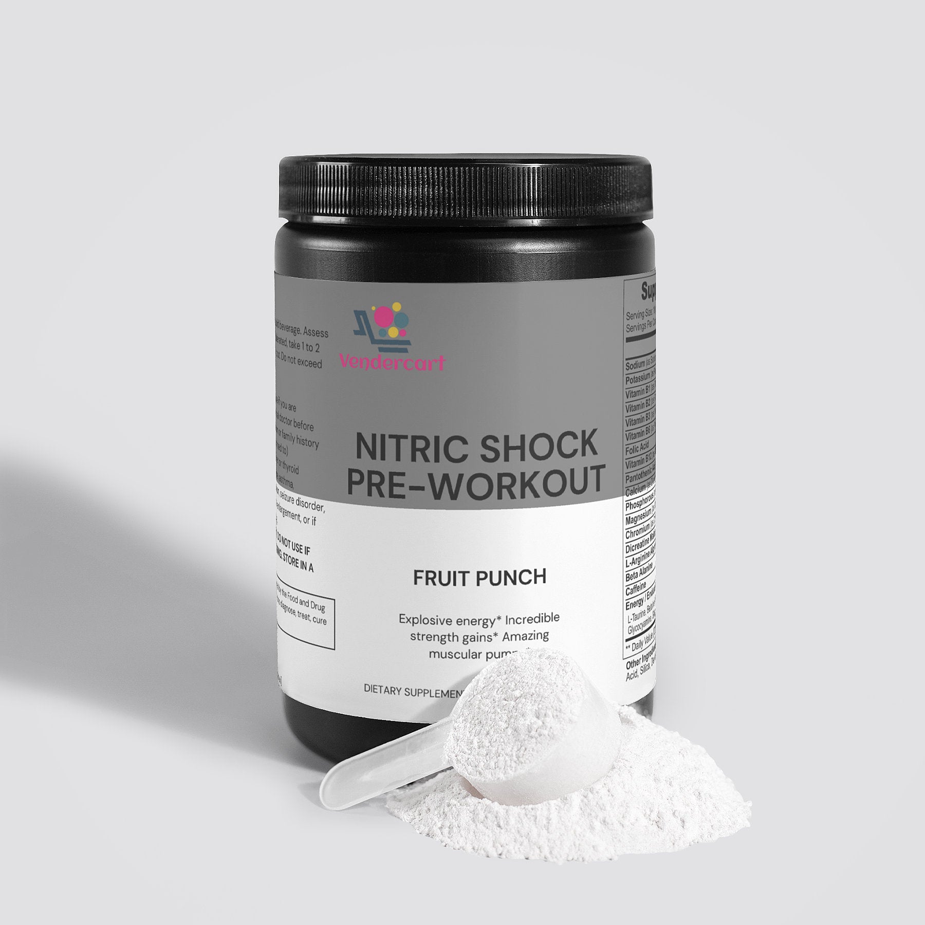 Nitric Shock Pre-Workout – Strength, Endurance & Focus
Powerful nitric oxide booster for gym energy, performance & clarity.