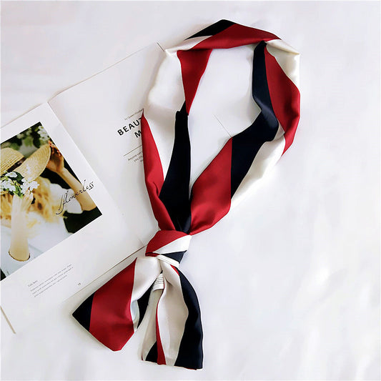 Women's Silk Scarf Long Spring And Autumn Double-sided Dual-use (2)