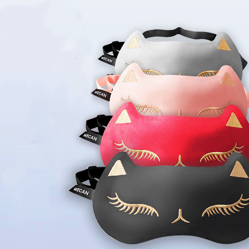 Silk Eye Mask Sleep Shading Breathable Women And Men Sleep Relief Cats Ice Compress Ice Bag Eye Mask (4)