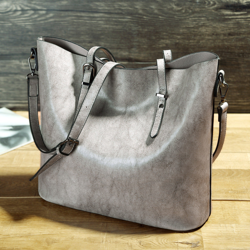 Modern women’s tote bag with soft handle and structured shape