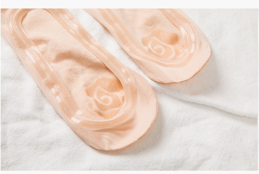 ( 1) Shallow Mouth Socks One-piece Ice Silk Invisible Socks (1)