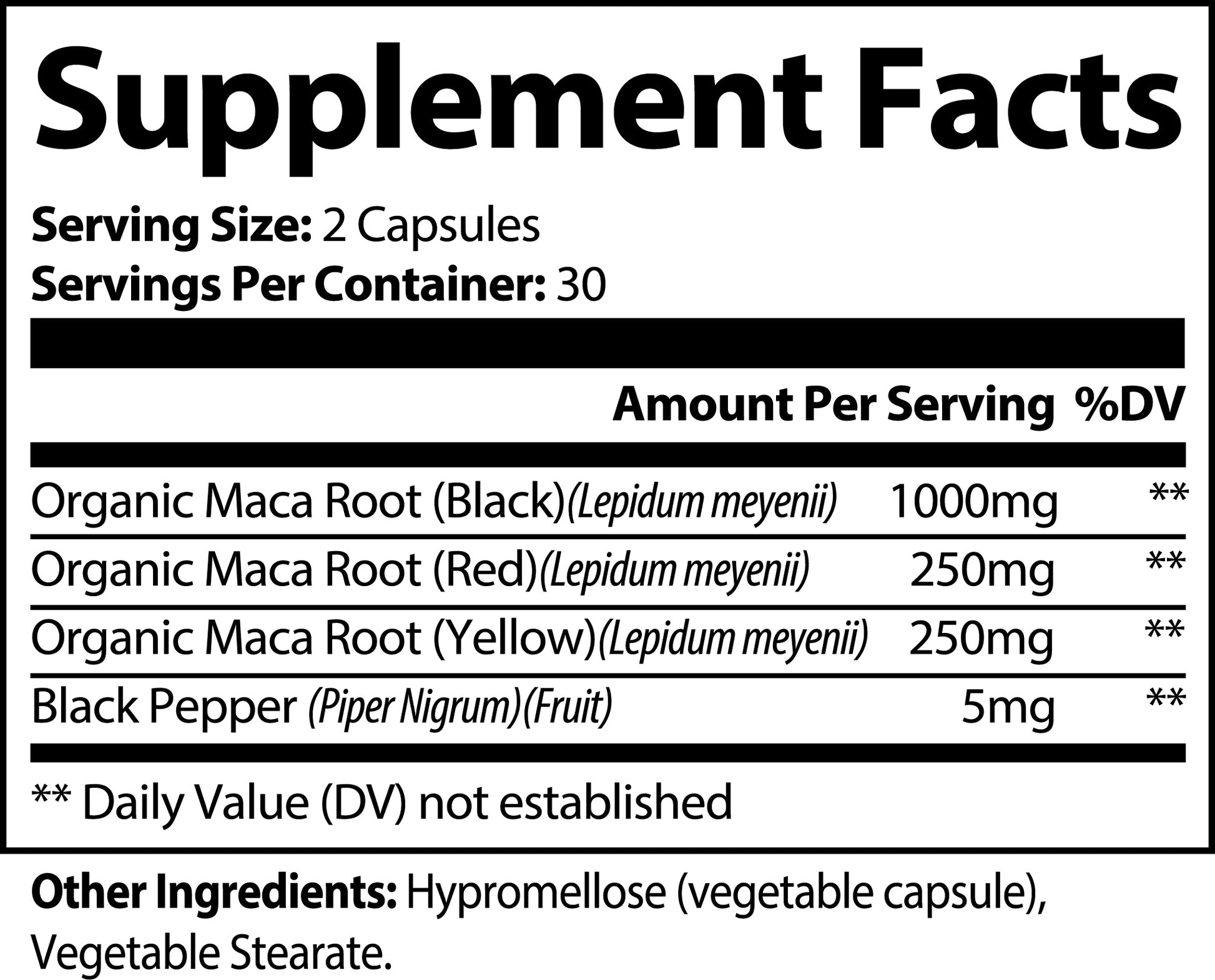 Maca Plus Triple Maca Blend
Energy • Hormone Balance • Vitality
Vegan • Red, Black & Yellow Maca • 100% Natural