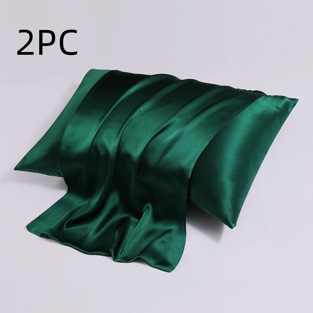 Zipper Silk Double-sided Pillowcase Household  (2)
