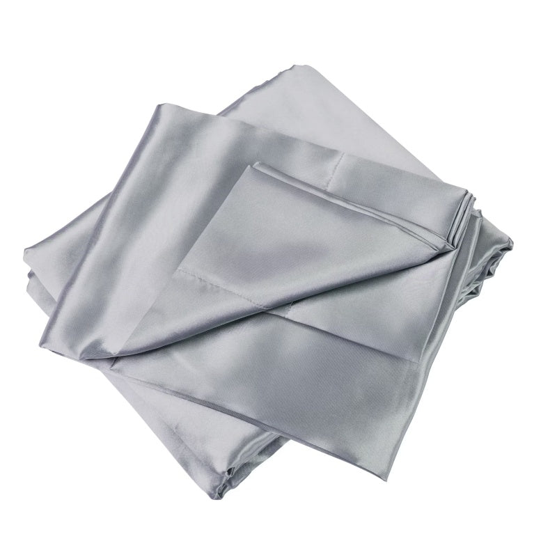 Wrinkle resistant satin king sheet set