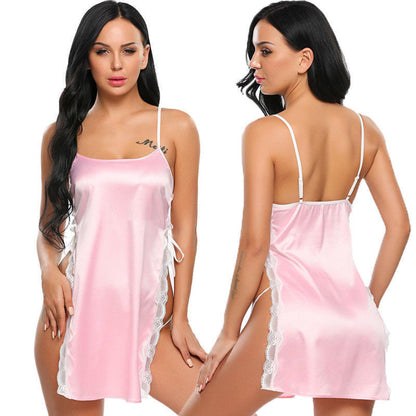 Smooth silk nightdress with a simple, clean silhouette