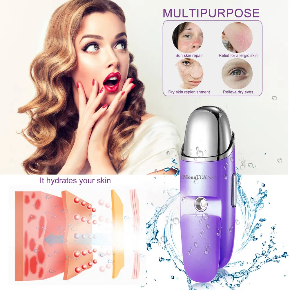 Nano mist facial sprayer for on-the-go hydration routine