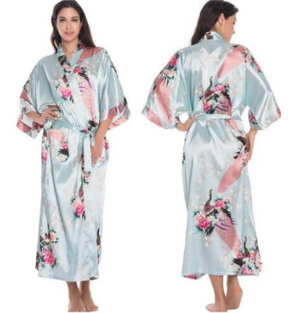 Luxury satin robe for wedding preparation