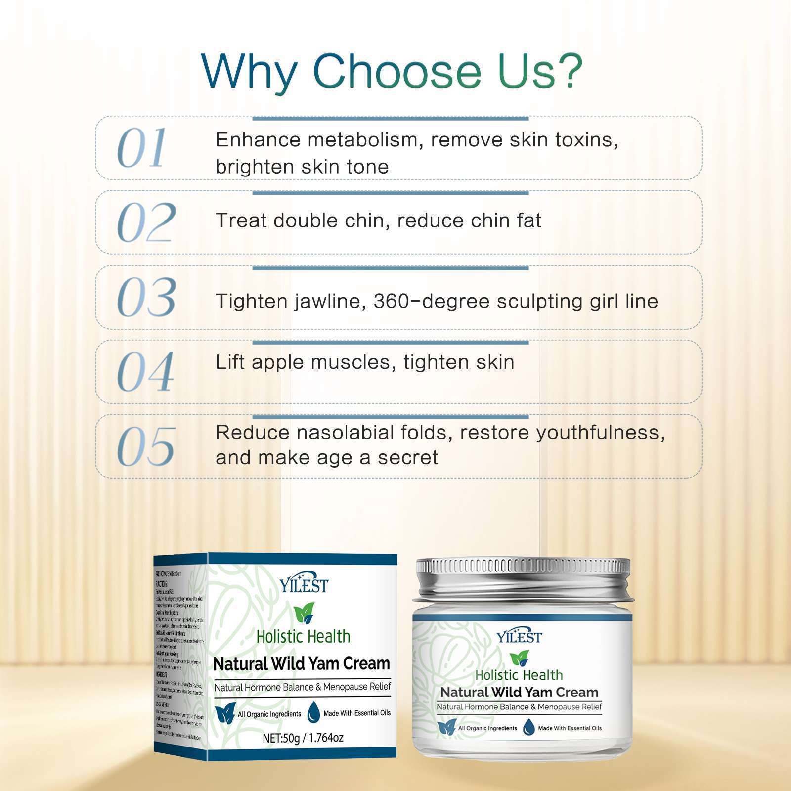 Chinese Yam Face Cream – Hormonal Balance & Moisture
Nourishing vegan cream for skin hydration, tone & hormone-related dryness.
