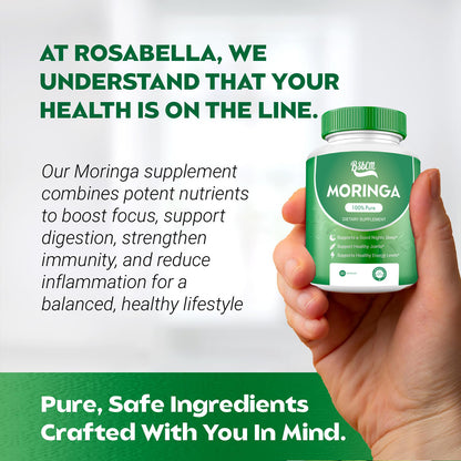 Pure Moringa Capsules – Energy, Skin & Gut Support
Nutrient-rich superfood with vitamins, minerals & amino acids. 60-count.